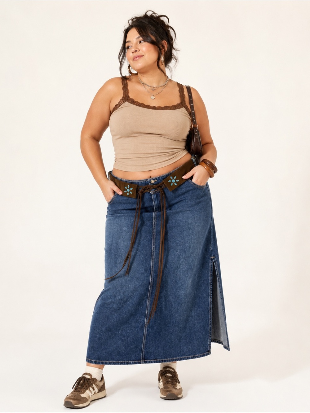 Stephen Hardy Squeeze Y2K Plus Size Denim Skirt, Size 24 NWT DEADSTOCK